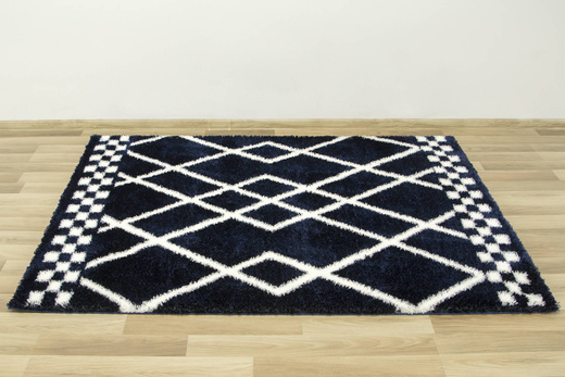 Dywan Boho 656 navy blue/cream Granatowy Romby