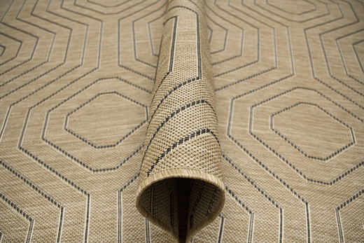 Zewnętrzny Dywan Sznurkowy Jeans 19013/P01 w Heksagony