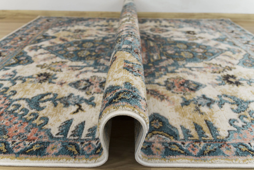 Dywan Lucca 8634A cream/l.grey Ornamentowy Krem Turkus Łosoś