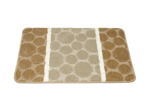 Komplet 2-częściowy Łazienkowy Siena Beige Beżowy Kropki Paski