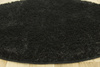Okrągły Dywan Boho 111 black Czarny Shaggy