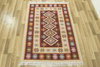 Dwustronny Dywanik Chodniczek Kilim Romby Bordo
