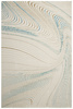 Lśniący Dywan Allora Plus G379A cream/blue Beż Krem Turkus Linie