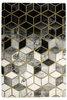 Dywan Diamond K4432G Szary Jasny Złoty Romby Bryły