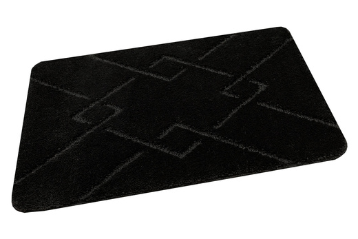Dywanik Łazienkowy Antypoślizgowy Moreno Black Czarny Romby