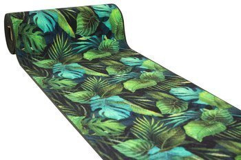 Chodnik Monstera Green Zieleń szerokość 120 cm