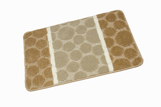 Dywanik Łazienkowy Siena Beige Beż Kropki Paski