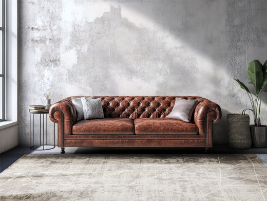 Dywan Illusion H017A creamHB/l.grey Szary Krem Lśniący Marmur Linie