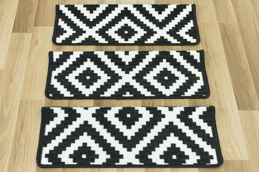 Antypoślizgowe Nakładki prostokątne romby czarny 91