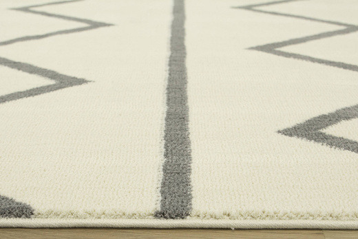 Dywan Karof 6062A grey/white 43 Krem Szare Zygzaki