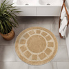 Dywanik Okrągły Łazienkowy Antypoślizgowy Ocean Beż