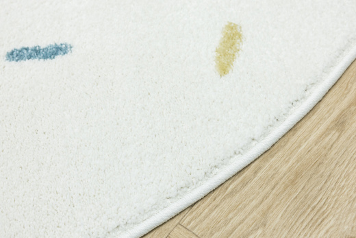 Dywan Półokrągły Dziecięcy Lima M039A cream/blue Krem Kreski