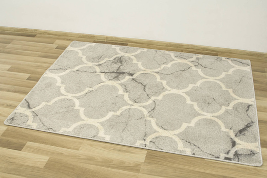 Dywan Wełniany Isfahan-M Eveil Popielaty koniczyna marmur beton