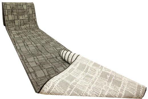 Dwustronny Sznurkowy Chodnik Brussels 205467/10110 Night Antracyt Krem szerokość 100 cm