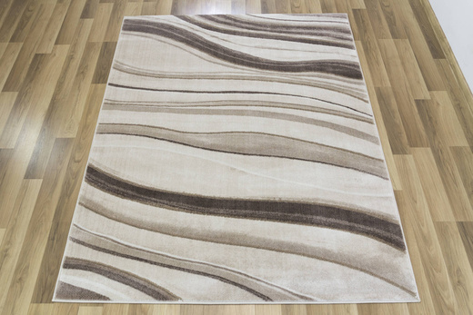 Dywan Felix 9314A l.beige/d.beig Lśniący Marmur Krem Beż Fale