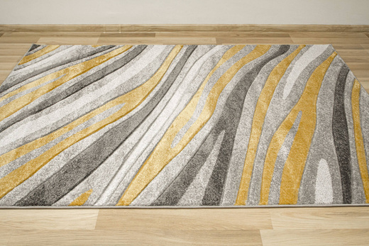 Dywan Amelia C012B grey/d.yellow Szary Żółty Fale