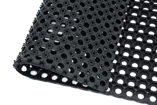 Mata Przerostowa Na Place Zabaw Ażurowa Gumowa Czarny