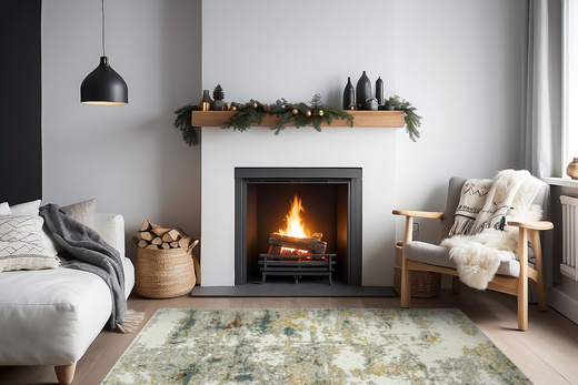 Dywan Bosa K424A cream/beige Kremowy Szary Abstrakcja