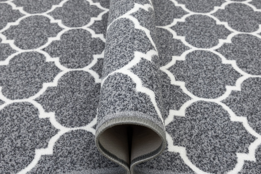 Antypoślizgowy Dywan Jasny Szary Koniczyna Marokańska