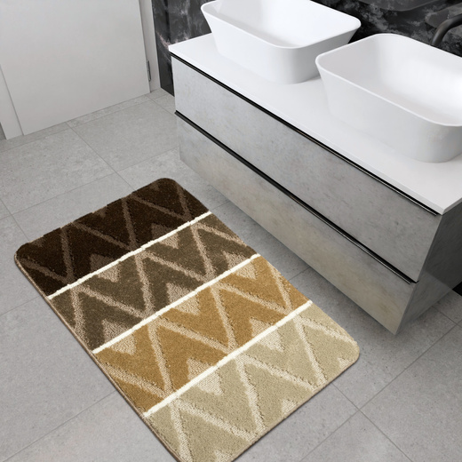 Dywanik Łazienkowy Palma Beige Beż Brąz Romby