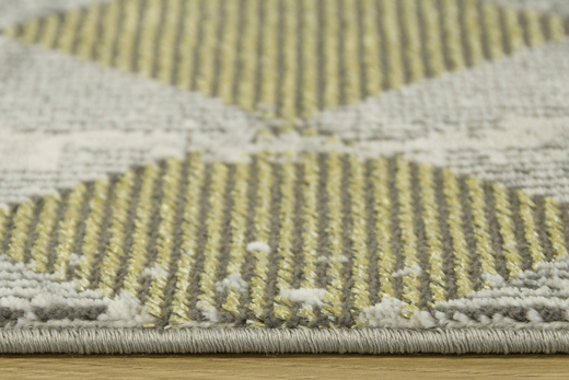 Dywan Diamond K8728G gold Złote Romby