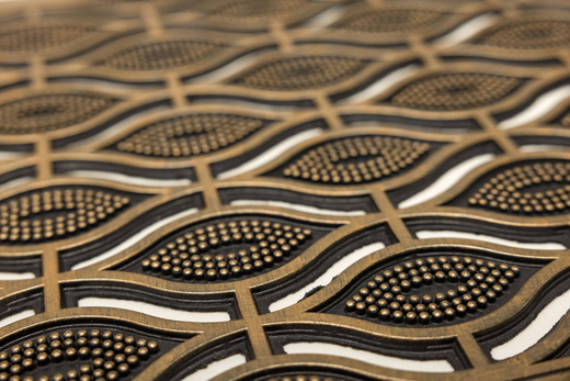 Wycieraczka gumowa M43 ażurowa złota w łezki