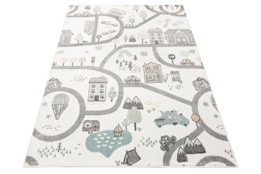 Wykładzina Dziecięca Lima 9376A cream/l.grey Uliczki Kremowe szerokość 4 m