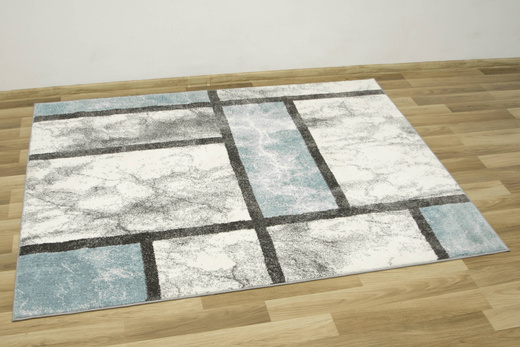 Dywan Lima 9553A cream/blue imitacja marmuru