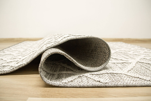 Dywan Pętelkowy Panorama 8432 l.grey/d.grey Szary Krem Romby Cubes