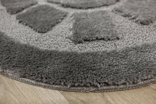 Dywanik Okrągły Łazienkowy Antypoślizgowy Ocean Szary