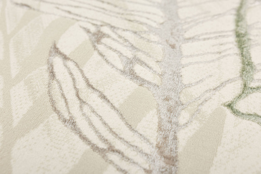 Lśniący Dywan Allora Plus F784A cream/green Beż Krem Zieleń Liście