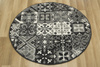 Okrągły Dywan Luna 503754/89922 Patchwork Szary