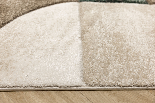 Dywan Kandy N412A l.beige/emeral Butelkowa Zieleń Beż Fryz