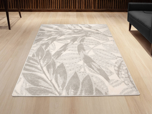 Wełniany Dywan Isfahan-M Zamio Popielaty Wełna Liście Palm