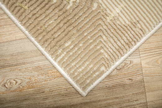 Lśniący Dywan Allora Plus F356A l.brown/beige Beż Złoty Trójkąty