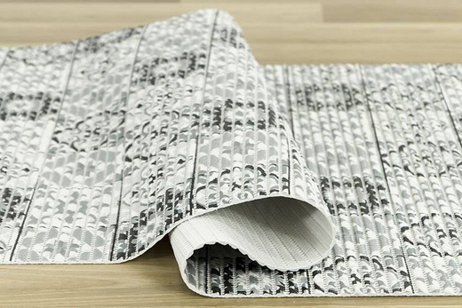 Mata Łazienkowa Softy-tex 826 patchwork szary szerokość 65 cm