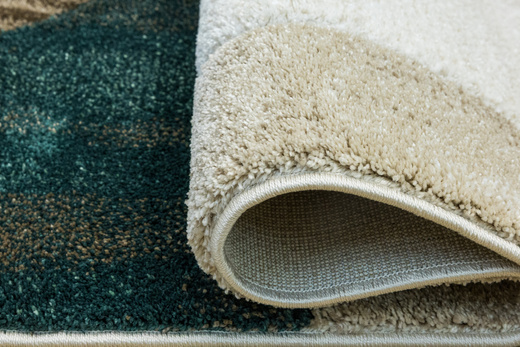 Dywan Kandy N372A l.beige/emeral Butelkowa zieleń Beż Fryz