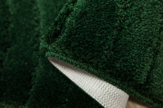 Dywanik Łazienkowy Antypoślizgowy Sara Dark Green Butelkowa Zieleń Fale