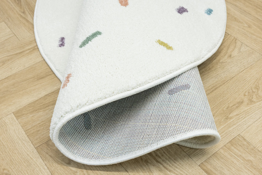 Okrągły Dywan Lima M039A cream/blue Krem Kreski