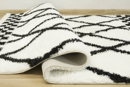 Dywan Boho 656 cream/black Krem Romby