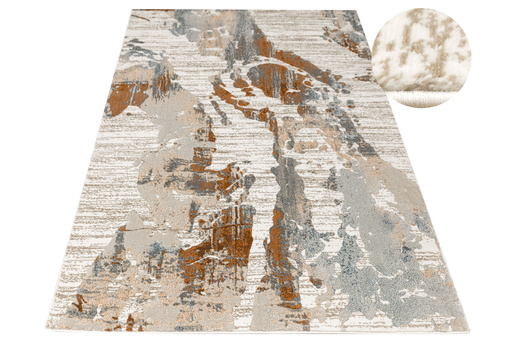 Dywan Argent 14717 O11 Orange Niebieski Pomarańczowy Marmur