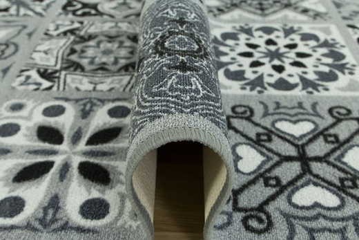 Antypoślizgowy Chodnik Patchwork Szary szerokość 67 cm