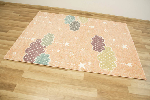 Dywan Lima B069A rose/cream Chmurki Gwiazdki Róż
