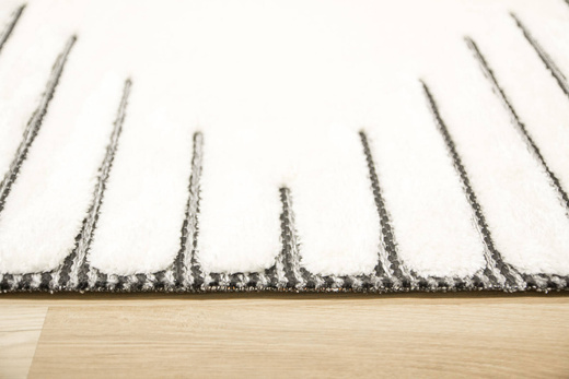 Dywan Shaggy Lula Soft IM43A Black/Bone Romby Krem Czarny Grafit