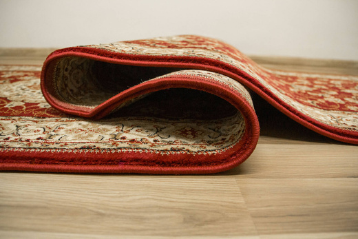 Chodnik 2095A red/cream Ornament Kwiatowy Czerwień Krem szerokość 150 cm