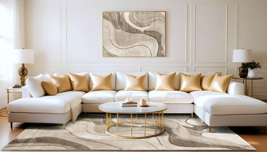 Dywan Kandy N415A l.beige/white Beż Brąz Fle Fryz