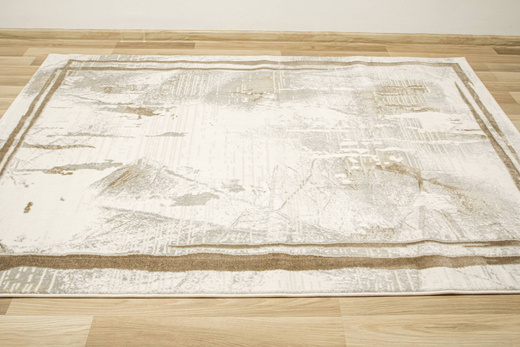 Dywan Adana J0067 White Krem Brąz z Ramką