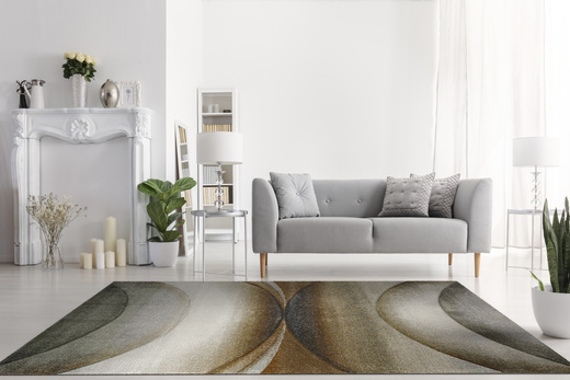 Dywan Agent 40400/610 Multi Krem Miedź Oliwka Półkola