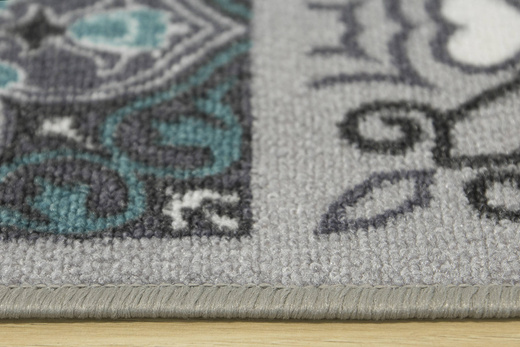 Antypoślizgowy Dywan Patchwork Turkus