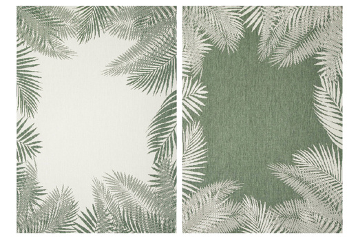Dywan Dwustronny Sznurkowy Brussels 205183/10520 green liście palmy Outdoor
